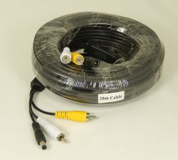 Predlovaci kabel na kameru 20m -2xCinch + napajanie