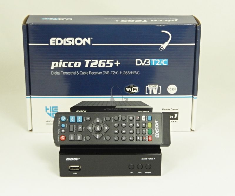 Edision Picco T265 Receptor digital terrestre FullHD DVB-T2 H265 HEVC 10 Bit