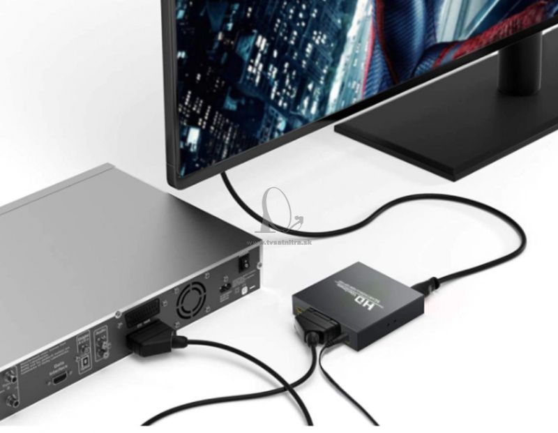 SCART HDMI Konvertor na HDMI s Audio v stupom TV SAT Multim di