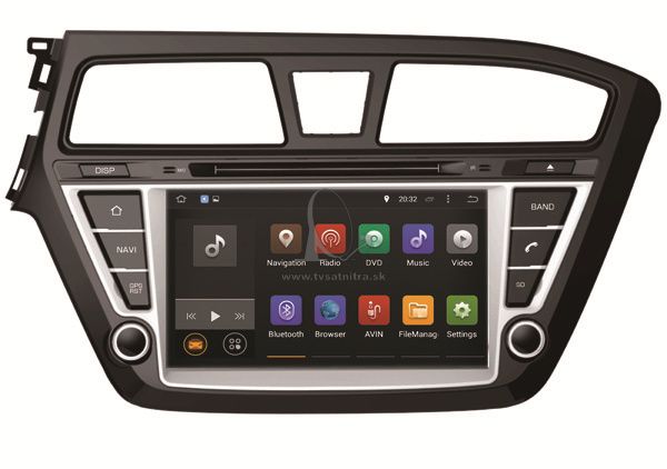 Multimediálne rádio Hyundai i20 DVD GPSBT Android 7.1