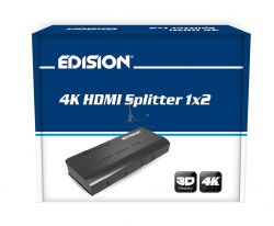 Edision HDMI rozboèovaè aktivny 1x2  - 4K