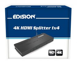 Edision HDMI rozbočovač aktivny 1x4 - 4K