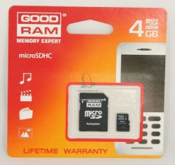 GOODRAM 4GB SDHC Micro Secure Digital+MS Pro Duo adapter, Class