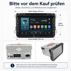Android radio VW -�koda- Seat Golf 5-6 Passat B6-B7 Touran - Tiguan - Sharan 8/256 GB pam� 