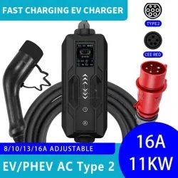 Cestovn nabjacia stanica pre elektromobily EV/PHEV s funkciou Plug&Play a vkonom 11 kW