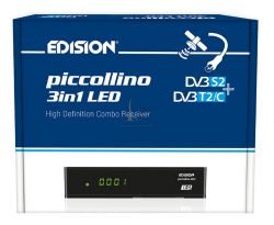 Digitálny prijímaè Edision Piccollino 3in1 LED S2-T2-C