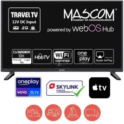Televzor MASCOM TVMC28TFW11, WebOS, DVB-T2/S2, WIFI, 12V DC Travel TV