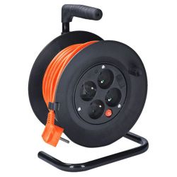 Predlovac kbel na bubne - 4 zsuvky 15m SOLIGHT PB22O