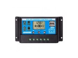 Solrny regultor PWM 12-24V/10A+USB pre Pb batrie, LiFePO4, Li-ion