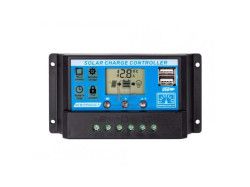 Solrny regultor PWM 12-24V/20A+USB pre Pb batrie, LiFePO4, Li-ion